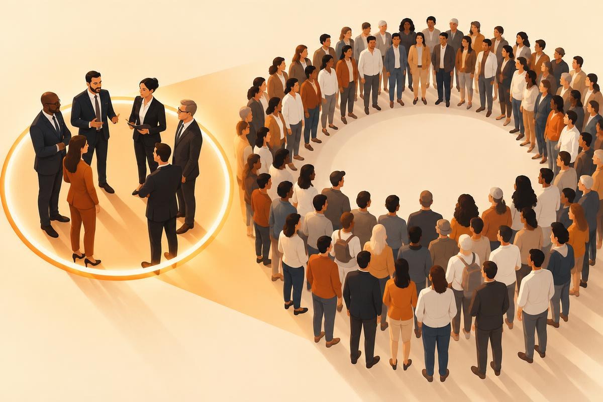 Small, targeted professional audience compared with a large general audience
