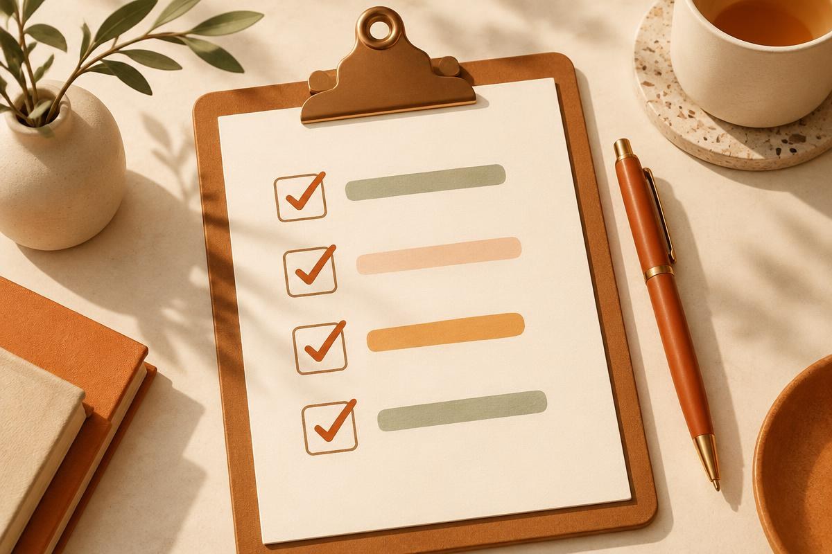 Checklist representing four creator vetting questions