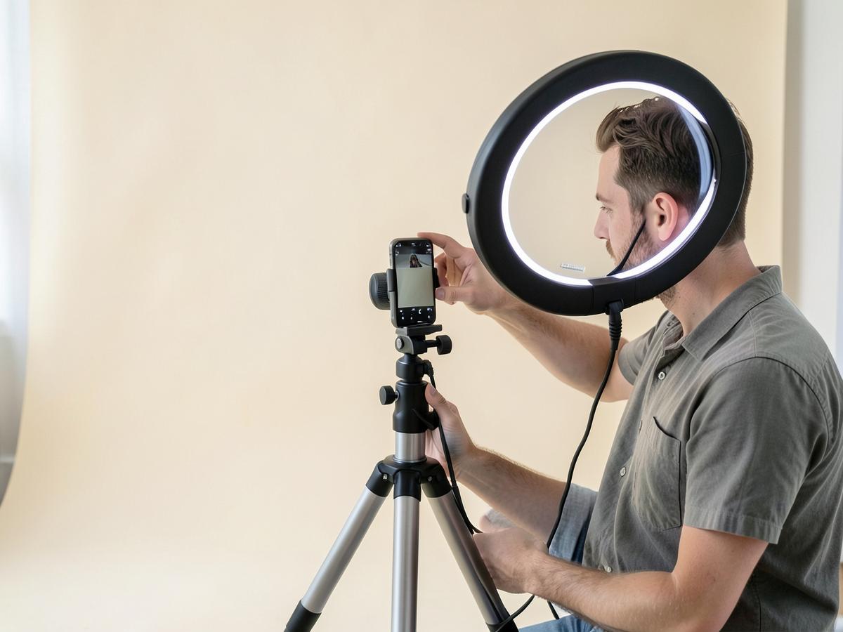 Creator filming a product video for social platforms